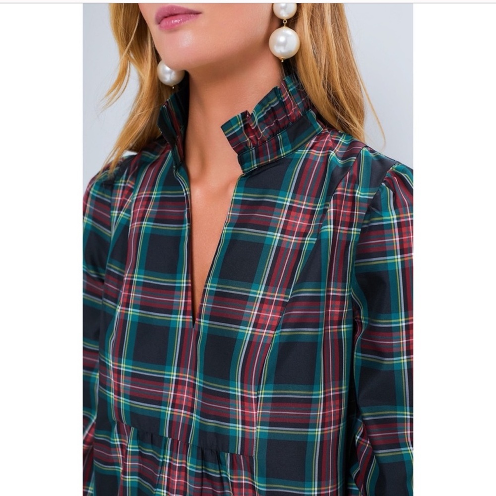 Tuckernuck ‎ highland Tartan Palmerston Plaid dress size S - Picture 4 of 14